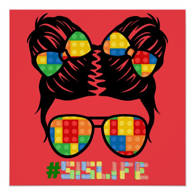 Póster Construyendo camiseta de ladrillo | Leopard Print  (Anverso)