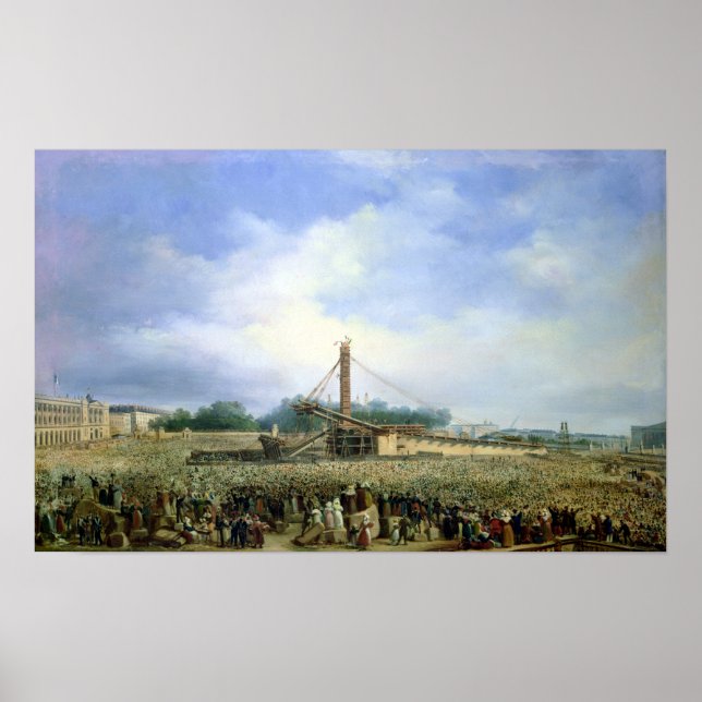 Póster Construyendo el Obelisk desde Luxor (Frente)