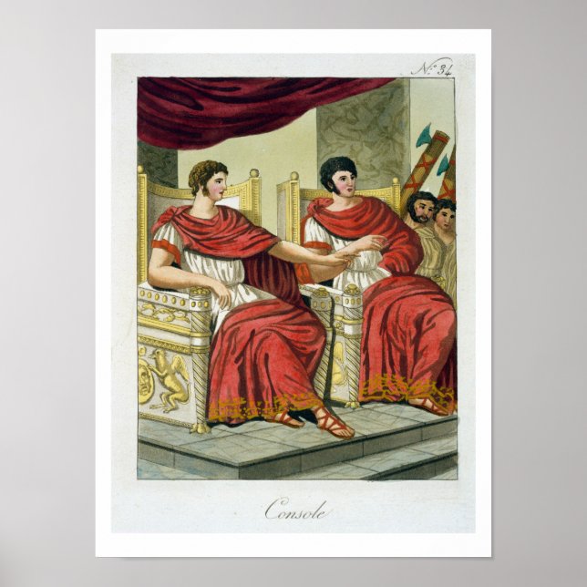 Póster Consulados romanos, de L'Antica Roma, 1825 (color (Frente)