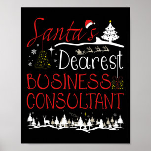 Póster Consultor de negocios Xmas Job Cute Navidades