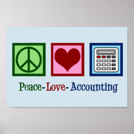 Póster Contabilidad de amor de paz