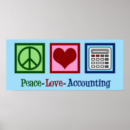 Póster Contabilidad de amor de paz