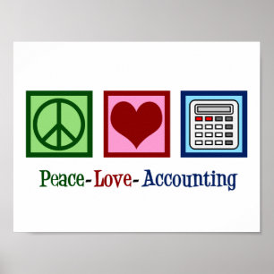 Póster Contabilidad de Amor y Paz