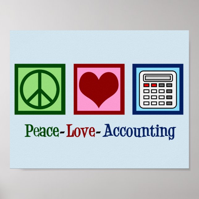 Póster Contabilidad Paz Amor (Frente)