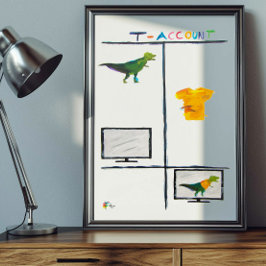 Póster Contable Art T Rex T Contable Office