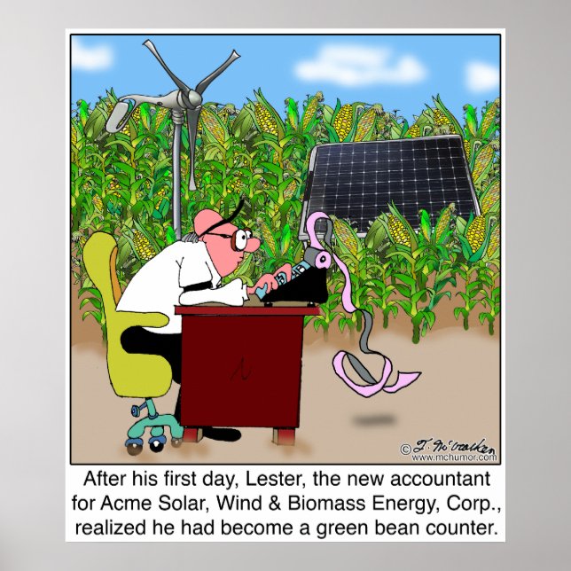 Póster Contador de color verde (Frente)