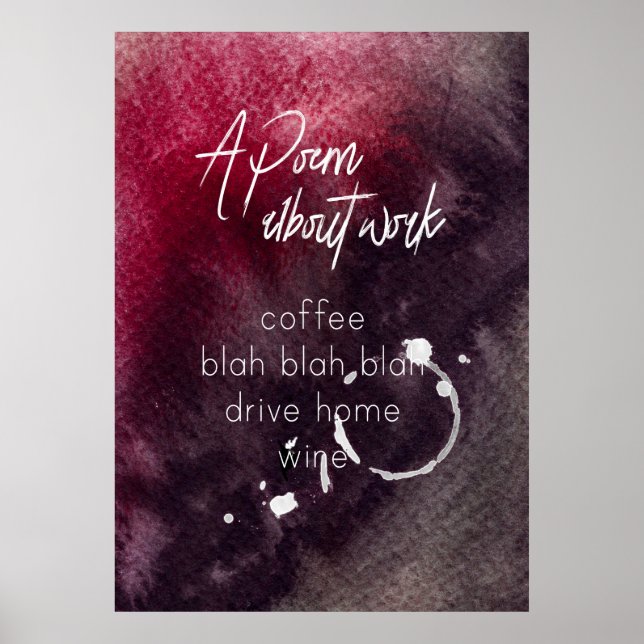 Póster Contador de humor de oficina Trabajo gracioso con  (Frente)