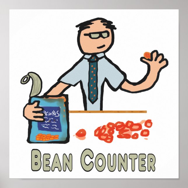 Póster Contador divertido Bean Counter (Frente)