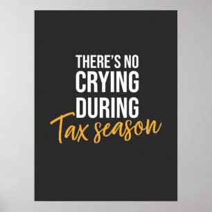 Póster Contador en temporada fiscal