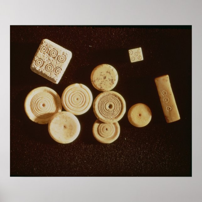 Póster Contadores y dados, galo-romanos (Frente)