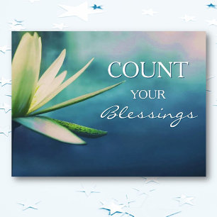 Póster Contar inspirador tu poster de pared de bendicione