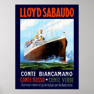 Póster ~ Conte Biancamano de Lloyd Sabaudo