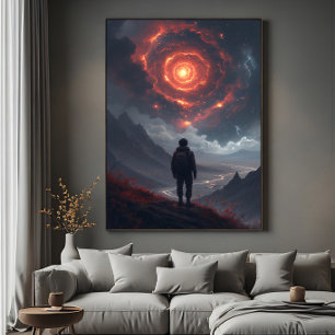 Póster Contemplación Cósmica Torbellino de Fuego