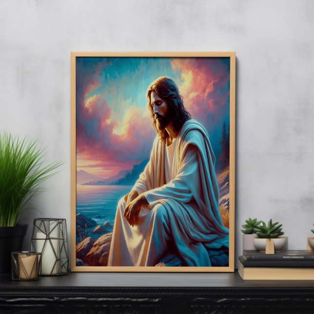 Póster Contemplación de Jesús junto a las aguas quietas (Subido por el creador)