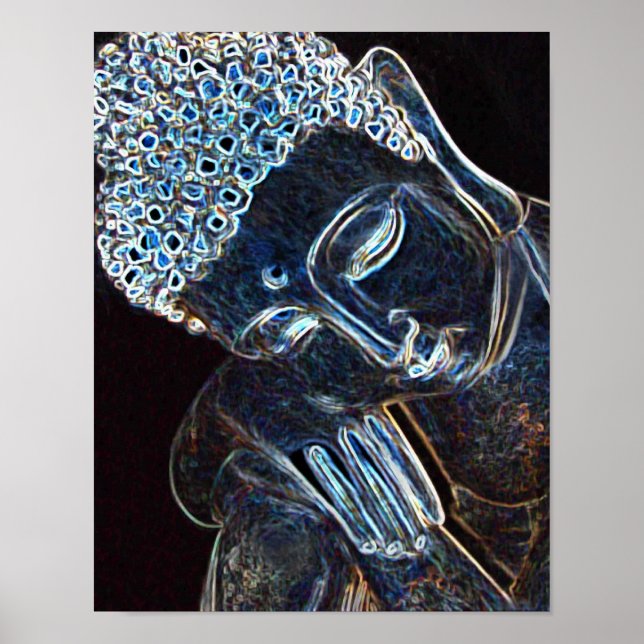 Póster Contemplando al Buda (Frente)