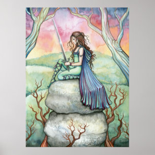 Póster Contemplating Guinivere Poster by Molly Harrison