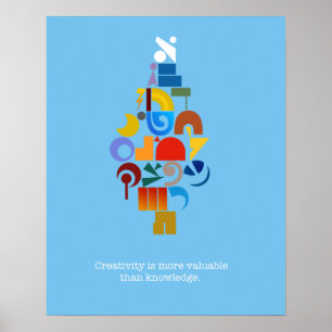 Póster Contemporáneo, poster hebreo creativo de la