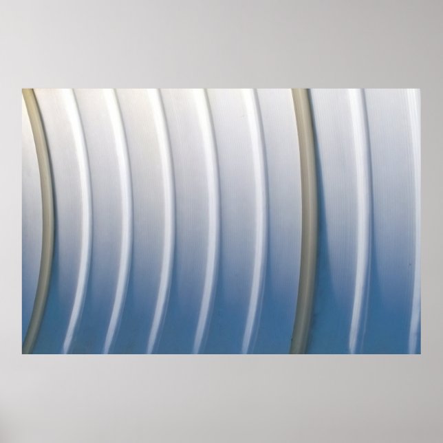 Póster Contenedor de plástico azul y blanco (Frente)