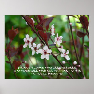 Póster Contenido del jardín-Proverbio chino
