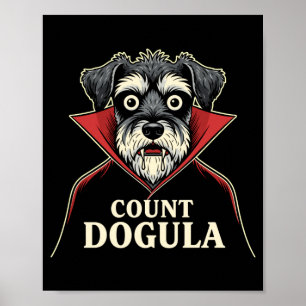 Póster Conteo de hombres dogula divertido tema perro masc