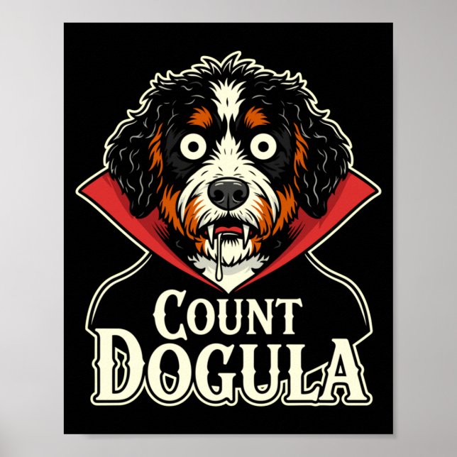 Póster Conteo de hombres dogula perro divertido perro esp (Frente)