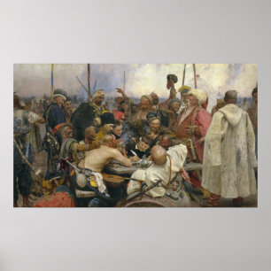 Póster Contestación de Ilya Repin de los Cossacks de
