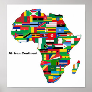 Póster Continente africano