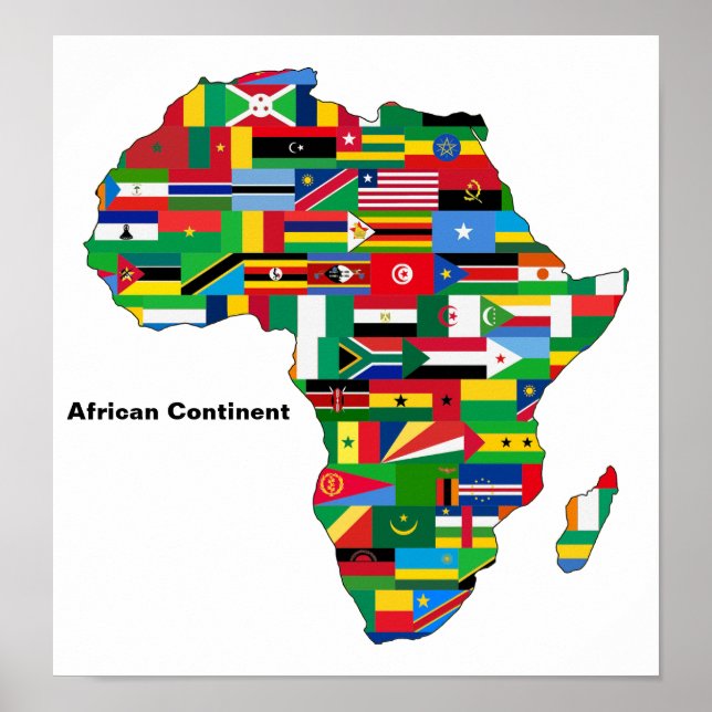 Póster Continente africano (Frente)