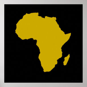 Póster "Continente de África - Oro audaz"