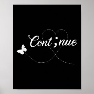 Póster Continúan el Semicolón las Camisas de Sensibilizac