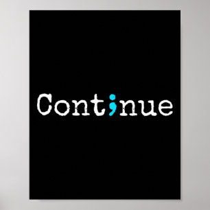 Póster Continuar - Conciencia sobre la salud mental