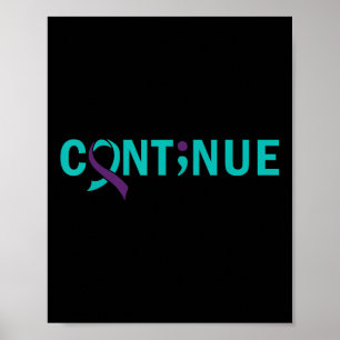 Póster Continuar la conciencia de prevención del suicidio