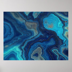 Póster “Contornos Pelágicos” – Un paisaje marino abstract