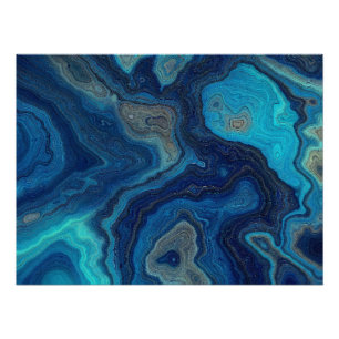 Póster “Contornos Pelágicos” – Un paisaje marino abstract