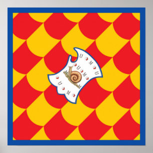 Póster Contrada della Chiocciola (Caracol) Palio