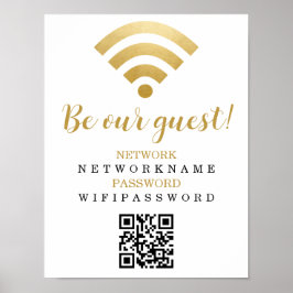 Póster Contraseña de Wifi y red personalizada