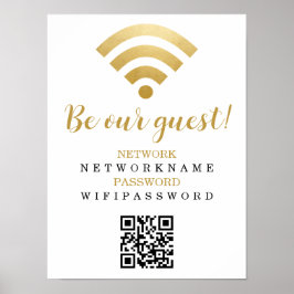 Póster Contraseña Wifi y Red Personalizados