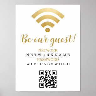 Póster Contraseña Wifi y Red Personalizados