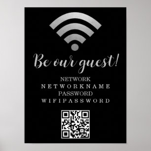 Póster Contraseña Wifi y Red Personalizados