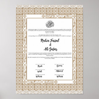 PÓSTER CONTRATO DE NIKKAH