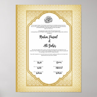 PÓSTER CONTRATO DE NIKKAH