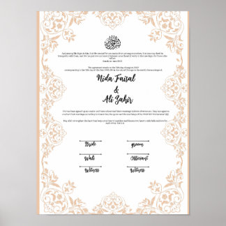 PÓSTER CONTRATO DE NIKKAH