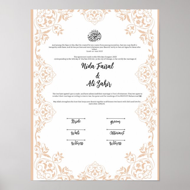PÓSTER CONTRATO DE NIKKAH (Frente)