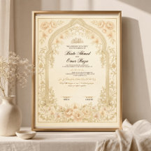 Contrato de Nikkah Dorado Certificado Digital de B