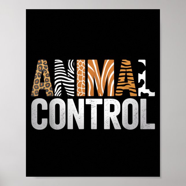 Póster Control de Animales Divertido Zoo Coincidente Hall (Frente)