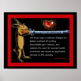 Póster Control de armas - Cita de Charles B. Rangel