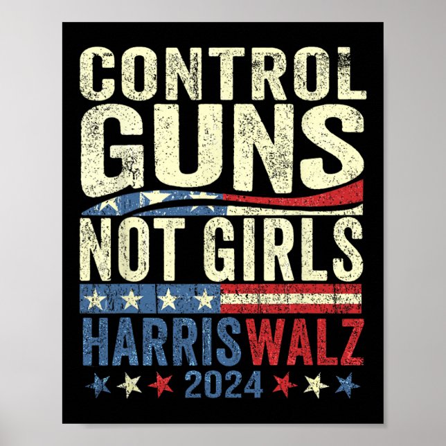 Póster Control de armas no Chicas derechos de las mujeres (Frente)