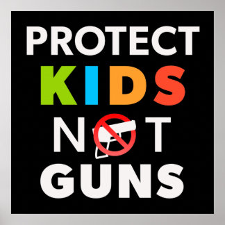 Póster Control de armas - Proteger a los niños, no la vio