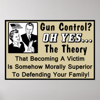 Póster ¿Control de armas? ¡Teoría De Una Víctima!
