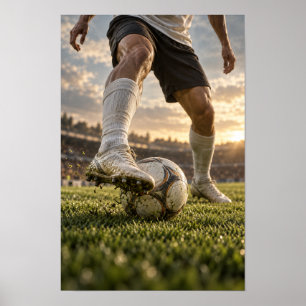 Póster Control de Balón de Fútbol en Primer Plano – Fútbo